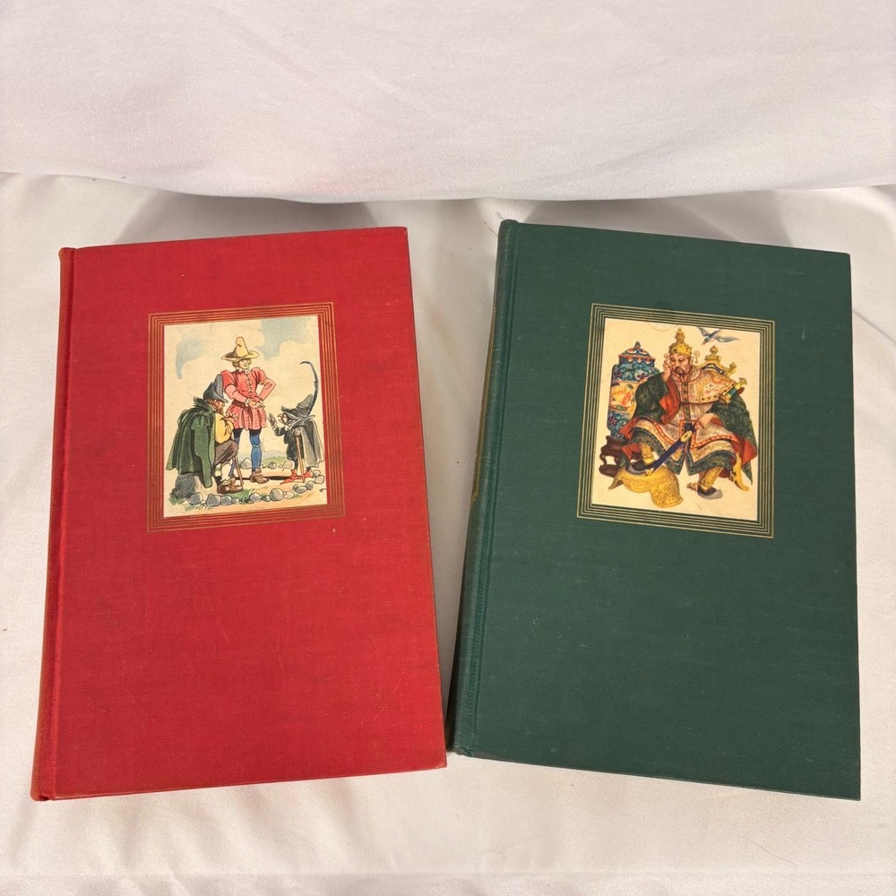 Vintage 1945 Grimms & Andersen Fairy Tales Grosset Dunlap Illustrated Set Szyk - Picture 2 of 12